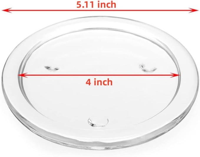 Glass Candle Holder 2 Pack 5 Inch Clear Beautiful Transparent Round Candle Plate - Image 2