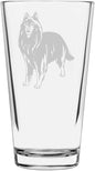 Belgian Shepherd Dog (Groenendael) Dog Themed Etched All Purpose 16oz Pint Glass