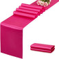 Hot Pink Satin Table Runner, 12x108 Inches, 4 Pack | Premium Satin, Smooth by VCUSUELER