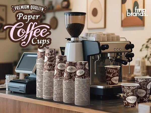 Fit Meal Prep 8 oz Coffee Cups 500 Count, Leak-Proof Hot Cup, Disposable Paper - Image 5