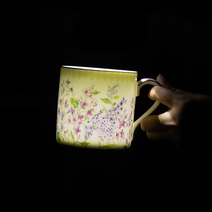 KAMMAK Bone China Coffee Mugs, 15oz Floral Tea Cups - Image 8