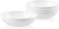 Corelle 4-Pc Meal Bowls Set Service for 4, Durable and Eco-Friendly 9-1/4-Inch Glass Bowls, Compact Stack Bowl Set, Microwave and Dishwasher Safe, White, 46 Ounces