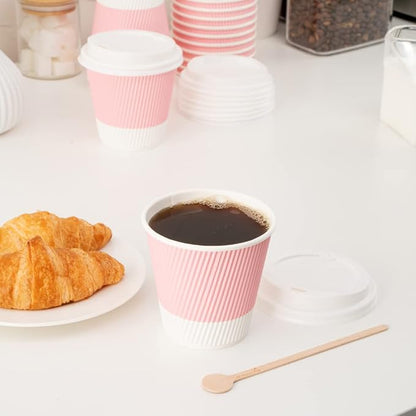 Restaurantware 8 Ounce Double Wall Disposable Coffee Cups, 500 Insulated Light - Image 7