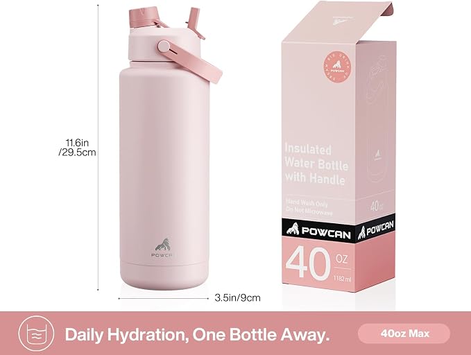 POWCAN 40 oz Insulated Water Bottle - Image 6