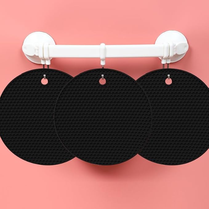 Silicone Non-Slip, Heat Resistant & Water-Trapping Trivet Mats - Image 6