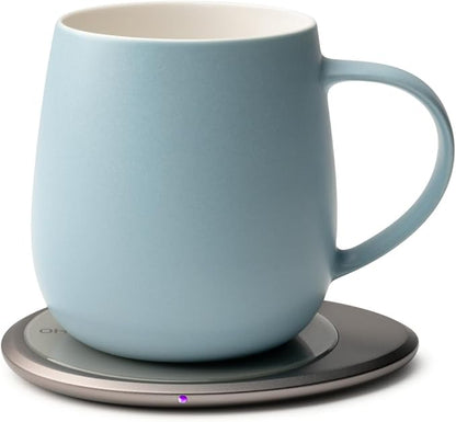 Ui 3 Self-Heating Mug Set – Moonmist Blue | 12 fl oz / 355 mL Ceramic Coffee & by OHOM
