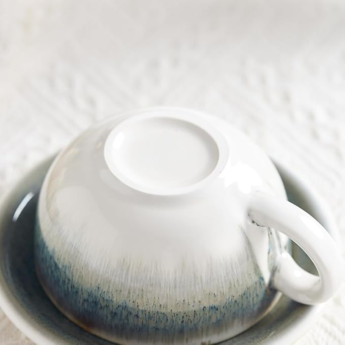 Coffeezone Vintage Design 12 oz Ceramic Latte Art Cappuccino Barista Cup - Image 6