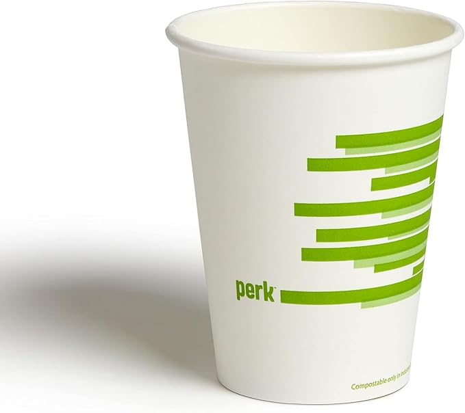 Perk Eco 12 Oz Compostable Paper Hot Cups - Image 7
