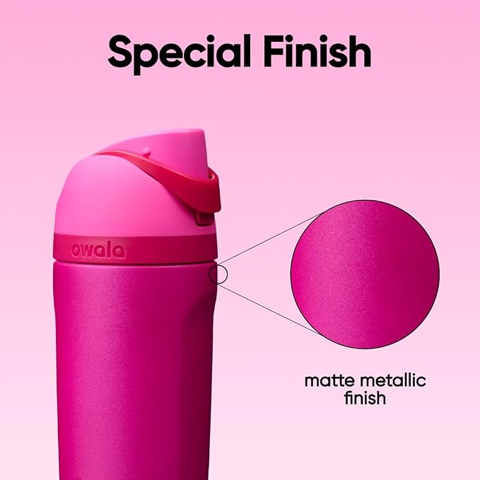 Owala FreeSip Kids Stainless Steel Water Bottle 16 oz Read My Lips - Image 6