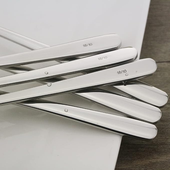9" Iced Tea Spoons, DEALIGHT 6-Piece Heavy-Duty Long Handled Teaspoons | 18/10 - Image 5