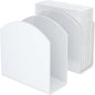 SILUT 2 Pack Napkin Holder for Table, Acrylic Napkins Holder, Napkin Dispenser for Kitchen Table, Cocktail Napkin Holder for Bar, Banquet, Restaurant, Freestanding Napkins Holder - White