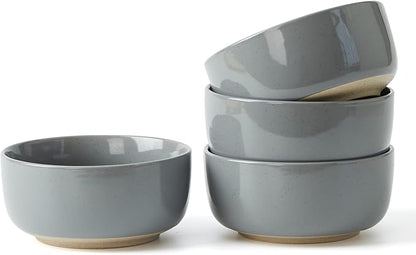 famiware Milkyway Cereal Bowl, Soup Bowls for 4, 25 Ounce Bowls Set for Kitchen, Bowl Set for Cereal Soup Rice Pasta Salad Oatmeal, Dark Gray