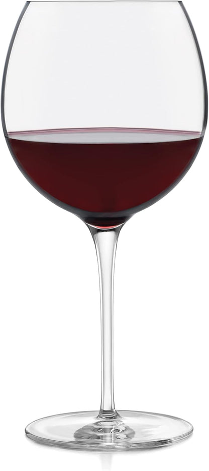 Libbey Signature Balloon Wine Glasses Set of 4, 24 Oz Elegant Large Red Wine Glasses, Red Wine Glass Gift Set for Weddings, Birthdays, and More