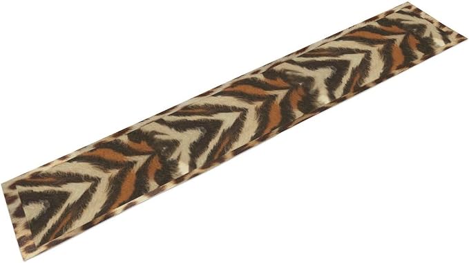 Tiger Animal Skin Print Table Runner, Rustic Cottage Country Farm Animal Fur - Image 5