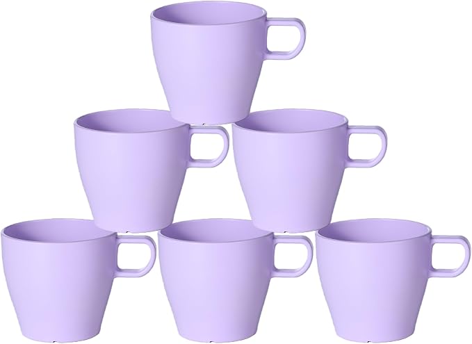 6-Pack 10oz Unbreakable Coffee Mugs, Microwave Safe Premium Drinkware, by GESHUPOR