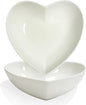 2pcs 9 inch Porcelain Heart Shaped Bowls Deep Salad Plates, Extra Large Heart by FLORWOD