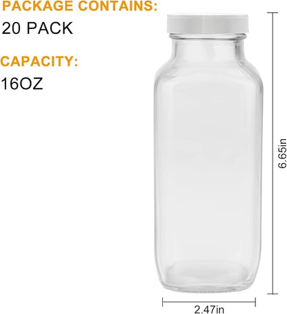 Vintage Water Bottles, Glass Drinking Bottles 16oz, Glass Bottles - Image 2