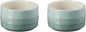 Le Creuset Stoneware Round Ramekin Straight Wall Set of 2, 7 oz. Each, Sea Salt