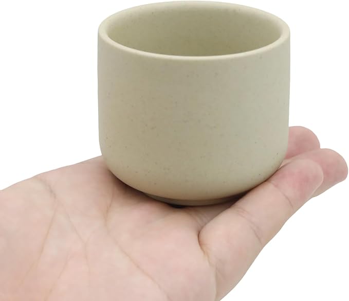 Ceramic Teacups Set of 4, 3oz Handleless Kung Fu Cup - Image 3