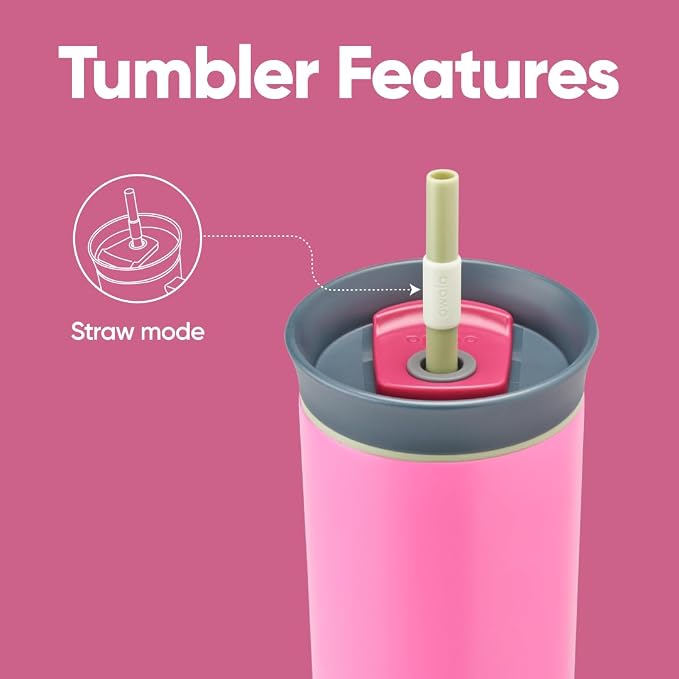 Owala Tumbler Stainless Steel Water Bottle 24 oz Watermelon Breeze | 2-in-1 - Image 5