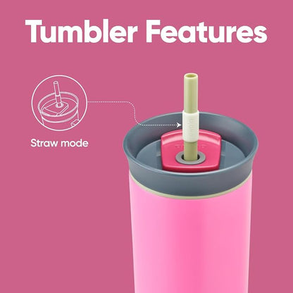 Owala Tumbler Stainless Steel Water Bottle 24 oz Watermelon Breeze | 2-in-1 - Image 5