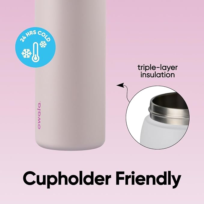 Owala FreeSip Stainless Steel Water Bottle 40 oz Dreamy Field - Image 4