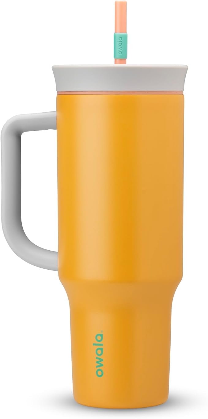 Owala Tumbler Stainless Steel Water Bottle 40 oz Tropical | 2-in-1 Sip-or-Swig by Unknown