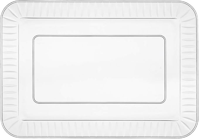 Party Essentials Elegance Quality Hard Plastic 5 x 7-Inch Rectangular Appetizer by PartyEssentials