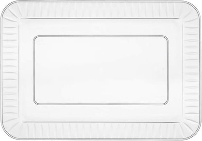 Party Essentials Elegance Quality Hard Plastic 5 x 7-Inch Rectangular Appetizer by PartyEssentials