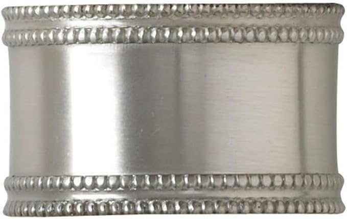 Park Designs Pewter Beaded Napkin Ring Set of 4 | Metal | Shiny Metallic Silver - Image 2