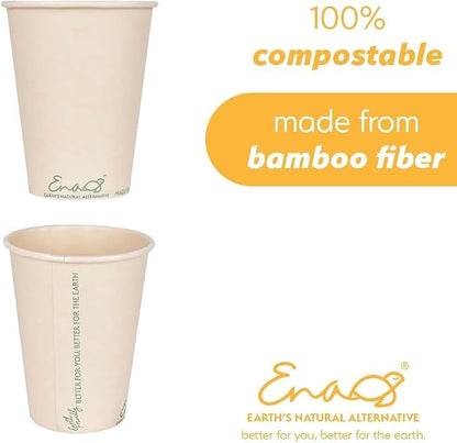 100% Compostable Disposable Coffee Cups Paper Cups Made from Bamboo, - Image 2