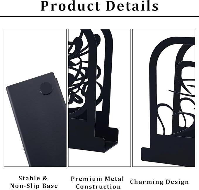 CRASPIRE Coffee Standing Napkin Holder Table Napkins Dispenser Black Metal - Image 6