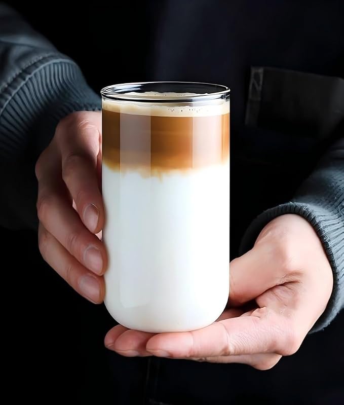 6 pieces round glass coffee cups 17.3 oz modern highball glasses cute cocktail - Image 5