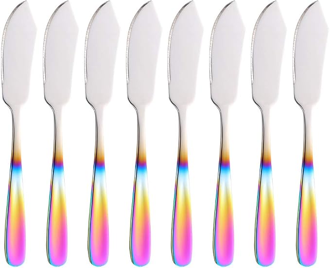Buyer Star Cheese Butter Knife, Stainless Steel 18/10 6" Mini Desert Knives by BuyerStar