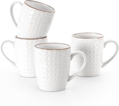 famiware Eden Coffee Mugs Sets of 4, 12 oz Ceramic Stoneware Mug Cup Set | by Famiware