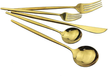 JASHII 30-Piece Stainless Steel Satin Finish Flatware Set - Image 7
