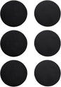 Real Natural Grain Leather Coasters – Durable Non-Slip (Black) Distressed Design, Set of 6 for Table Protection in Home, Office, Kitchen, and Bar