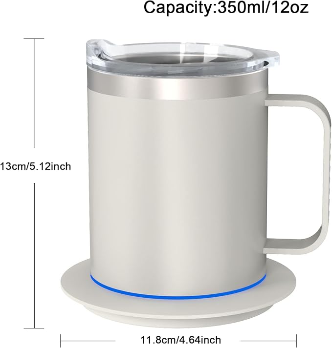 Coffee Warmer with Mug Set, Self Heating Coffee Cup, USB Powered Heated Mug - Image 6