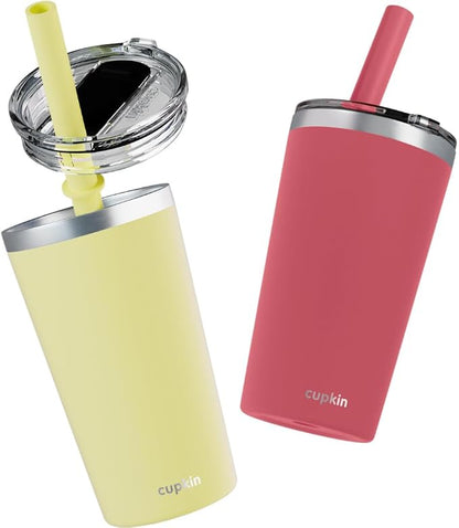 CUPKIN Toddler Tumblers, The Original 12 oz Stackable Stainless Steel Cups by CUPKIN