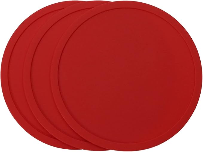 ONLYKXY 3 Pieces 3.93 Inch Silicone Coasters, Round Coasters by Unknown