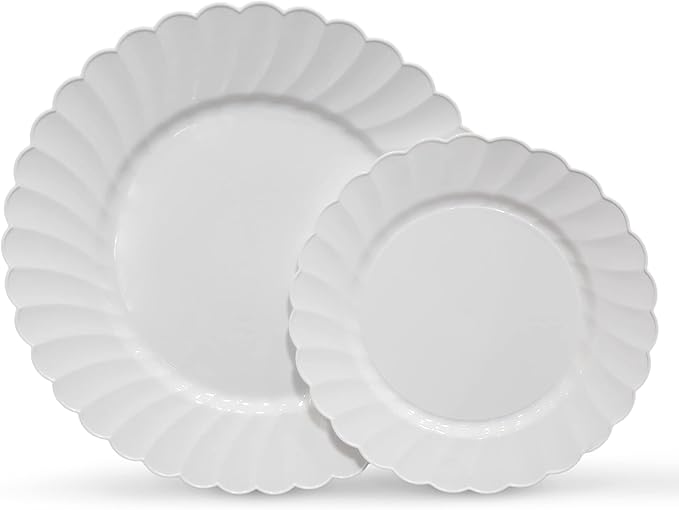 Premium Hard Plastic Round White Plates – 50 x 6” -Washable & Reusable - Image 5