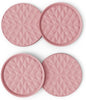 Silicone Coasters for Drinks[4 Pack]- Cup Mat for Tabletop Protection-Non-Slip, Non-Stick, Coffee Table Decor, Great Gift for Any Occasion, Soft Pink