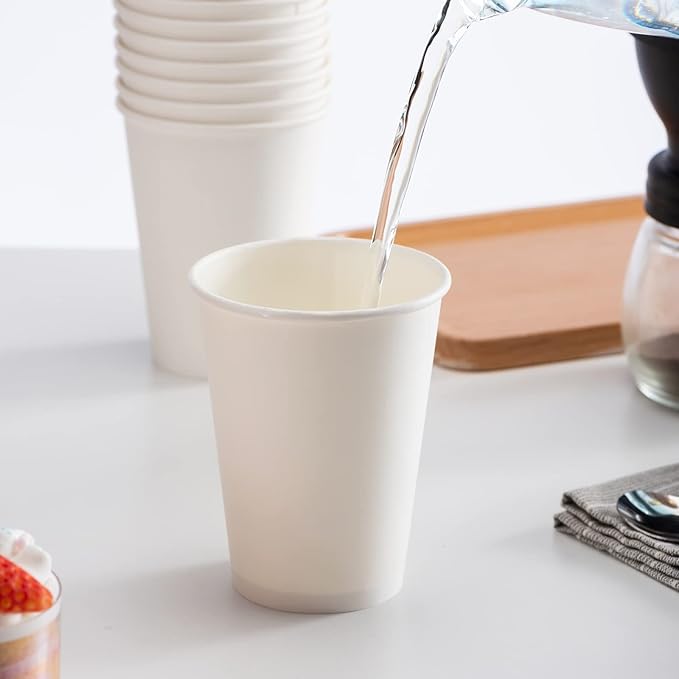 RACETOP Paper Coffee Cups 12 oz 300 pack, Paper Cups Disposable, Hot Coffee Cups - Image 5