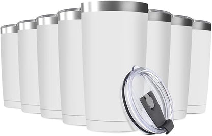 8 Pack 20oz Tumbler Vacuum Insulated Travel Mug by Deitybless