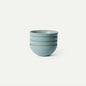 MORA Medium Bowls Set of 4, 28oz Ceramic Pottery Everyday Bowls - Microwave, Oven and Dishwasher Safe - Iris