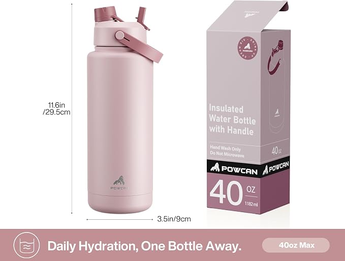 POWCAN 40 oz Insulated Water Bottle - Image 6