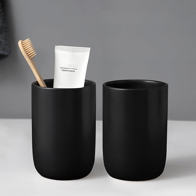 Matte Black Toothbrush Holders for Bathrooms by BSDISP
