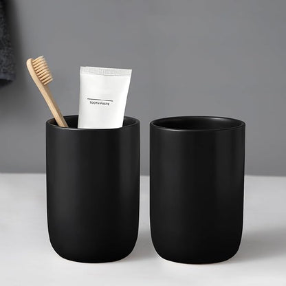 Matte Black Toothbrush Holders for Bathrooms by BSDISP