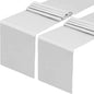 2 Pack Silver Table Runners, 12x108 Inches Long | Satin Table Runner, Silk and by HMQIANG