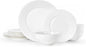 12Pcs Hammered Rim White Bone China Set, Service by KINGSTONE